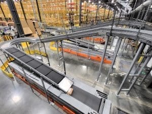 Multiple telescopic conveyors