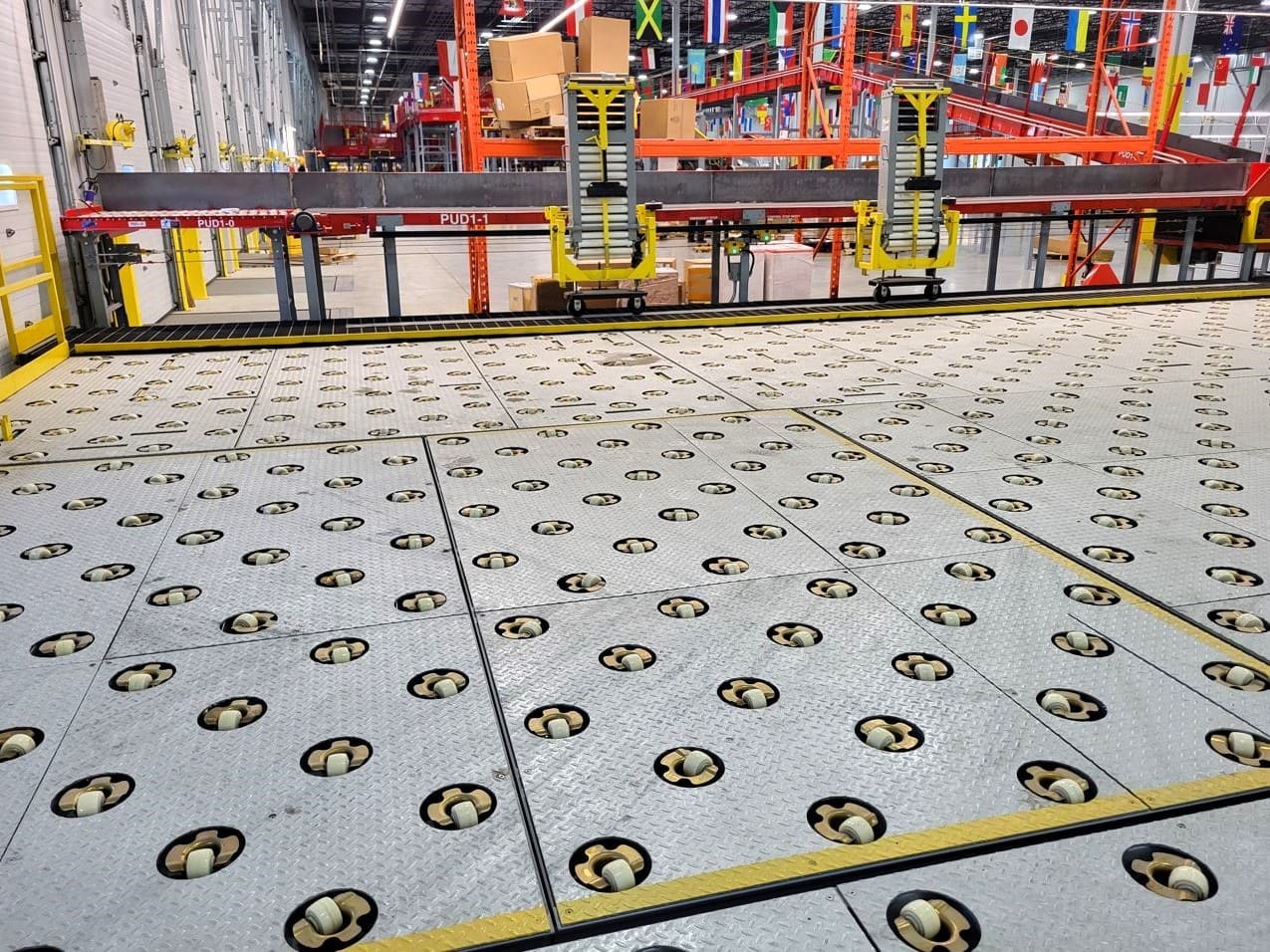 Caster deck with weigh scale