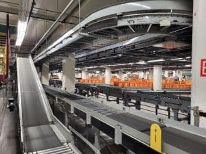 Conveyor lines inside Book Depot