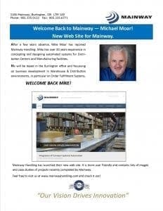 Michael Moar | Mainway Handling & Conveyor Integration